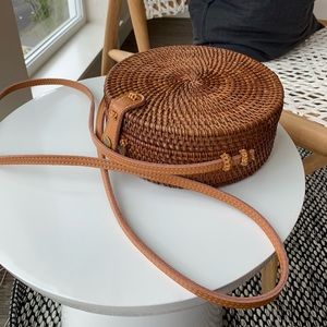 Urban outfitters rattan circle bag